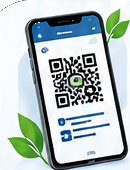 Smartphone scannant un QR code d'avis de passage EMM SERVICES