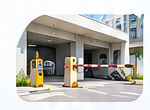 Accès parking sécurisé et propre